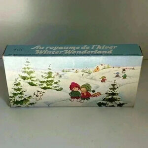 Vintage 70s Avon Canada Winter  Wonderland winter scene scented soaps